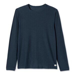 Vuori Strato Tech Long Sleeve Tee Navy Heather Men's Small Rrp $64